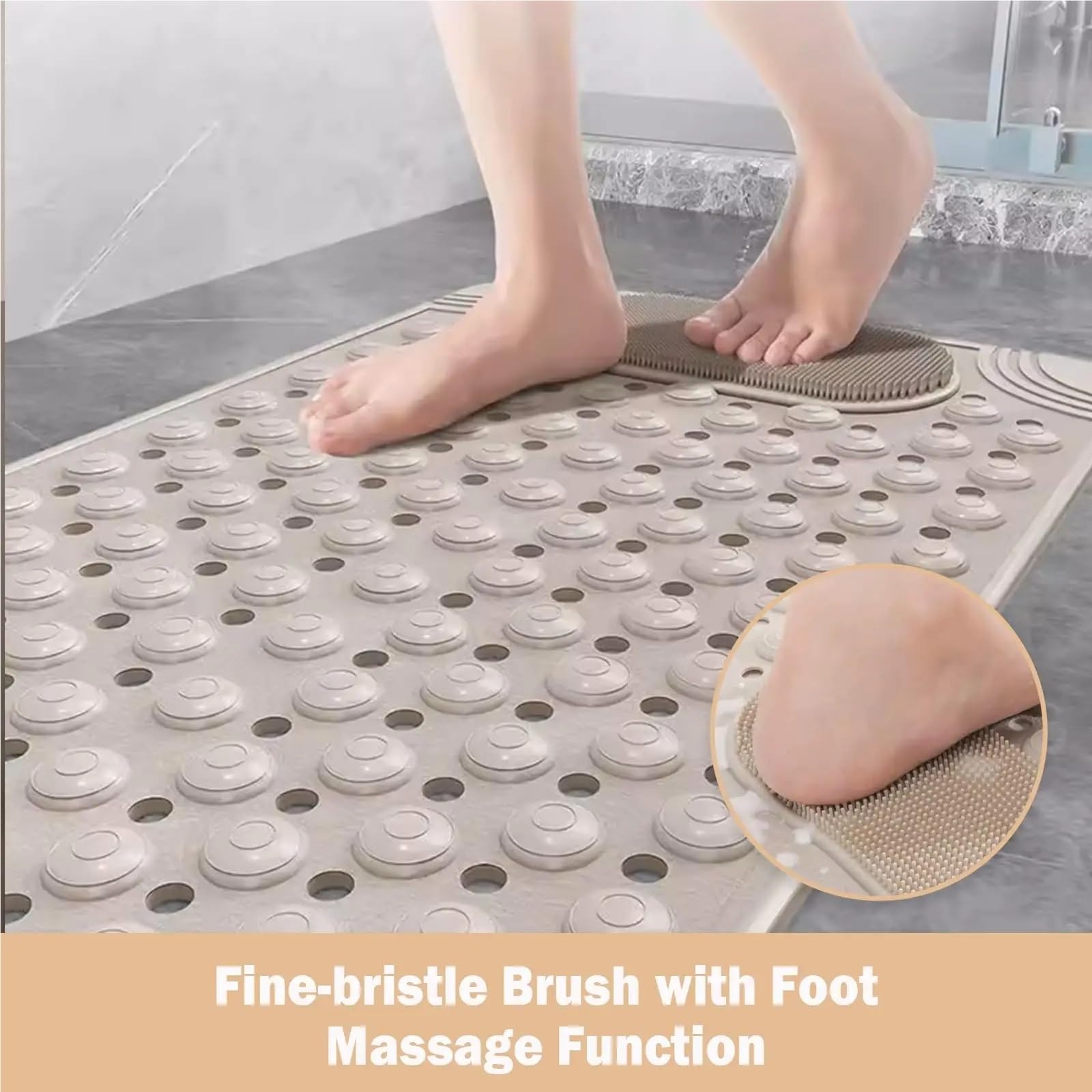 Cuscino In Lattice Tappetino antiscivolo for doccia supportato da una potente ventosa massaggiante in materiale PVC con fondo for il bagno dell'hotel