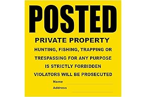 Durable Posted Signs for Property Security