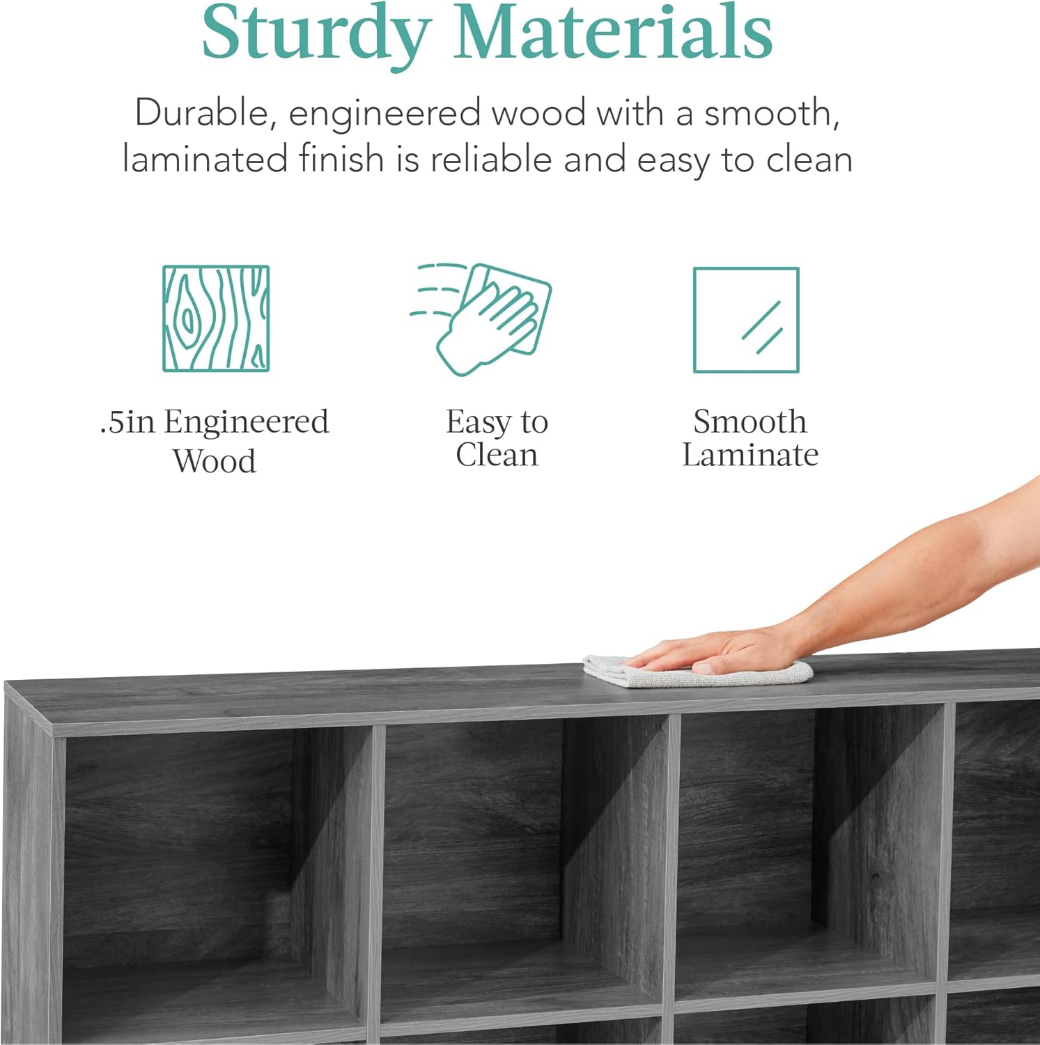 Image showing the 8-cube organizer used as a media stand with a television on top