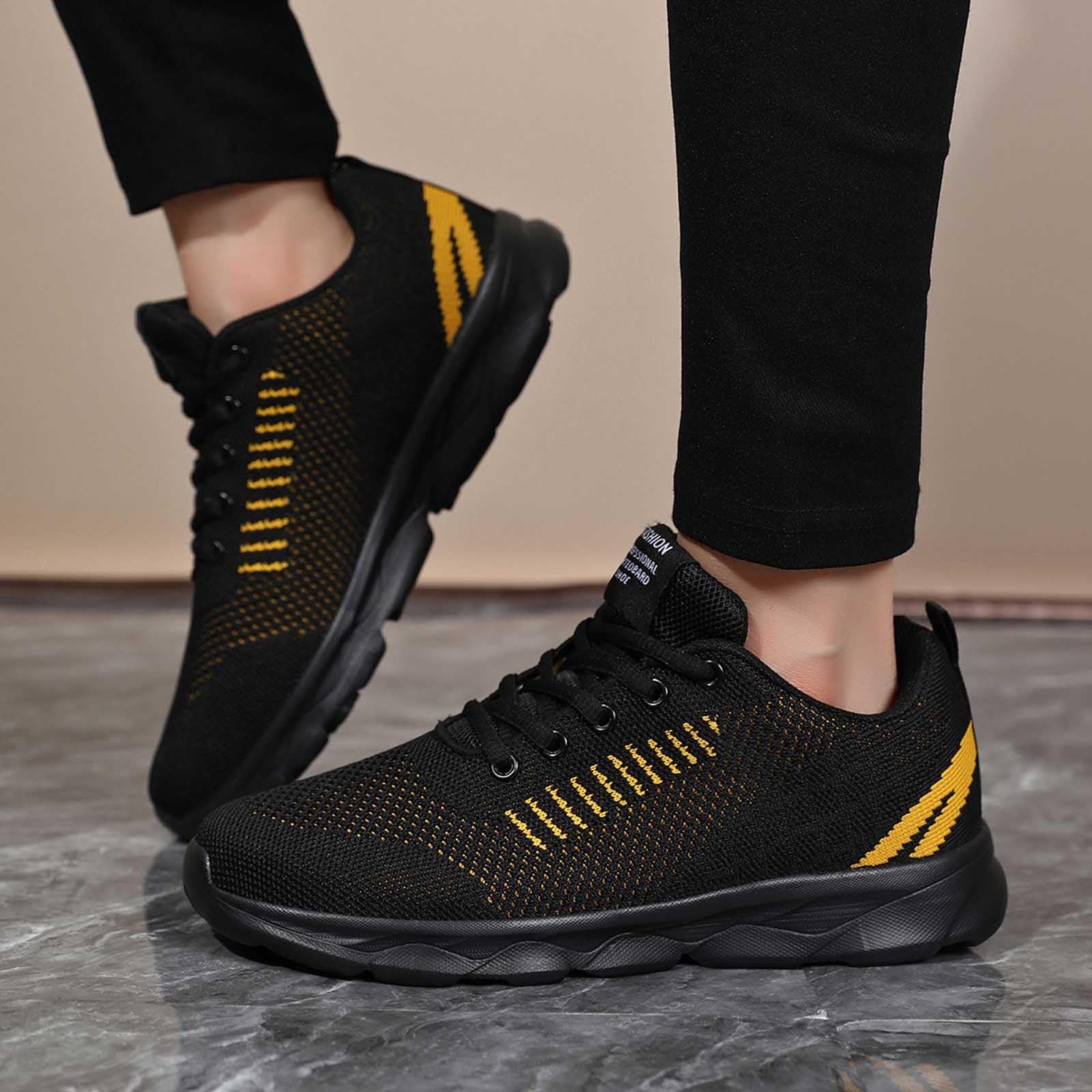 Chaussure De Securite,Baskets tissées Volantes Respirantes en à la Mode pour Hommes et Femmes Chaussures décontractées Respirantes de Couleur Assortie