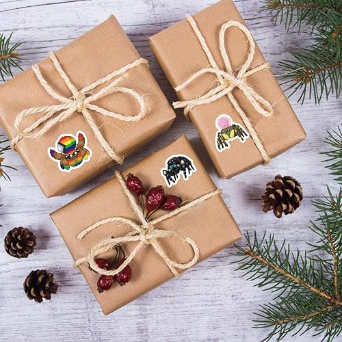 Miniatura 7 de Calcomanías de araña (500 unidades), 10 hojas de calcomanías gráficas de estética de dibujos animados, rollo autoadhesivo para niños, niñas, niños,