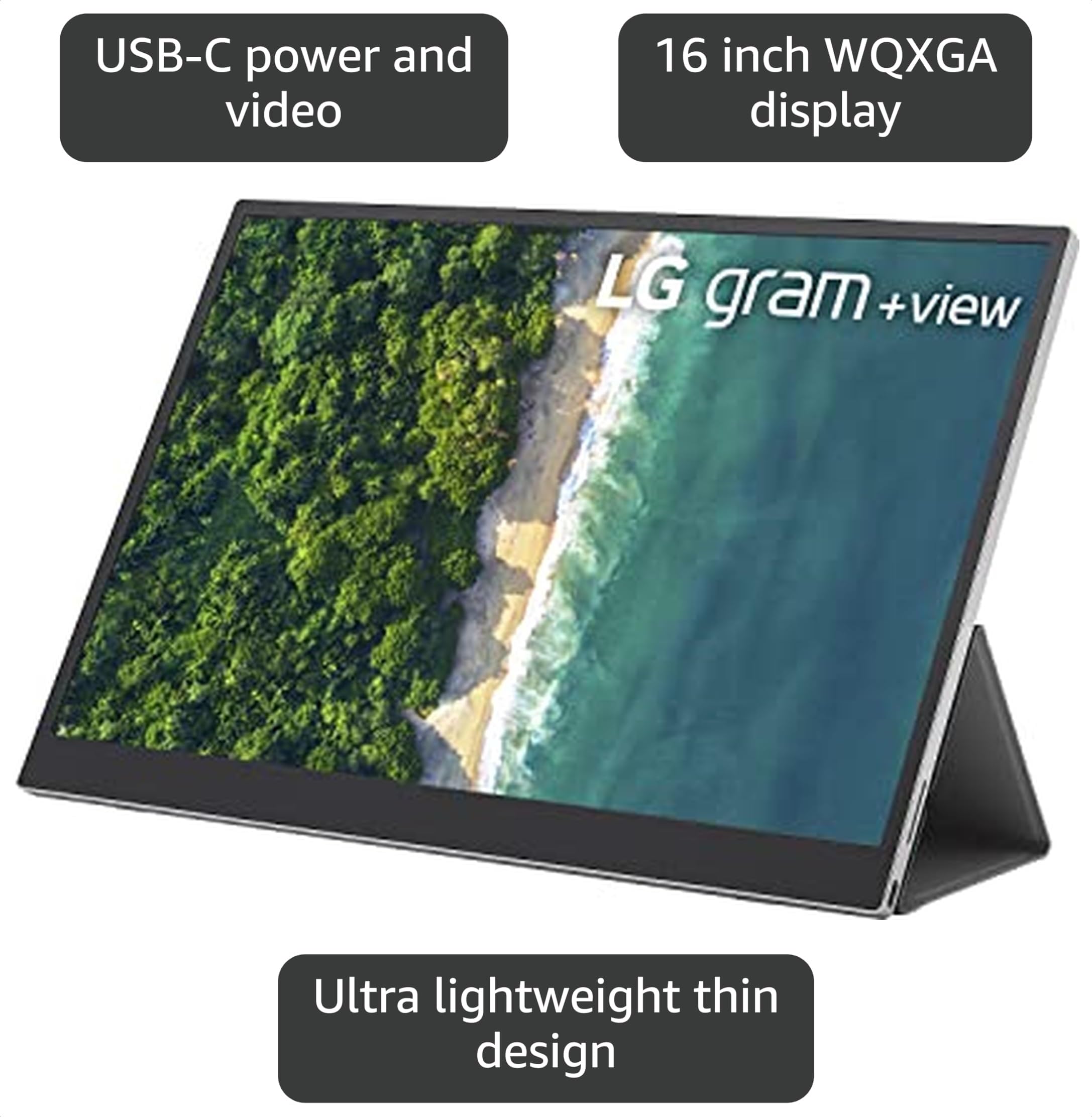 Amazon.com: LG gram +View 16 Inch Portable WQXGA (2560 x 1600) IPS