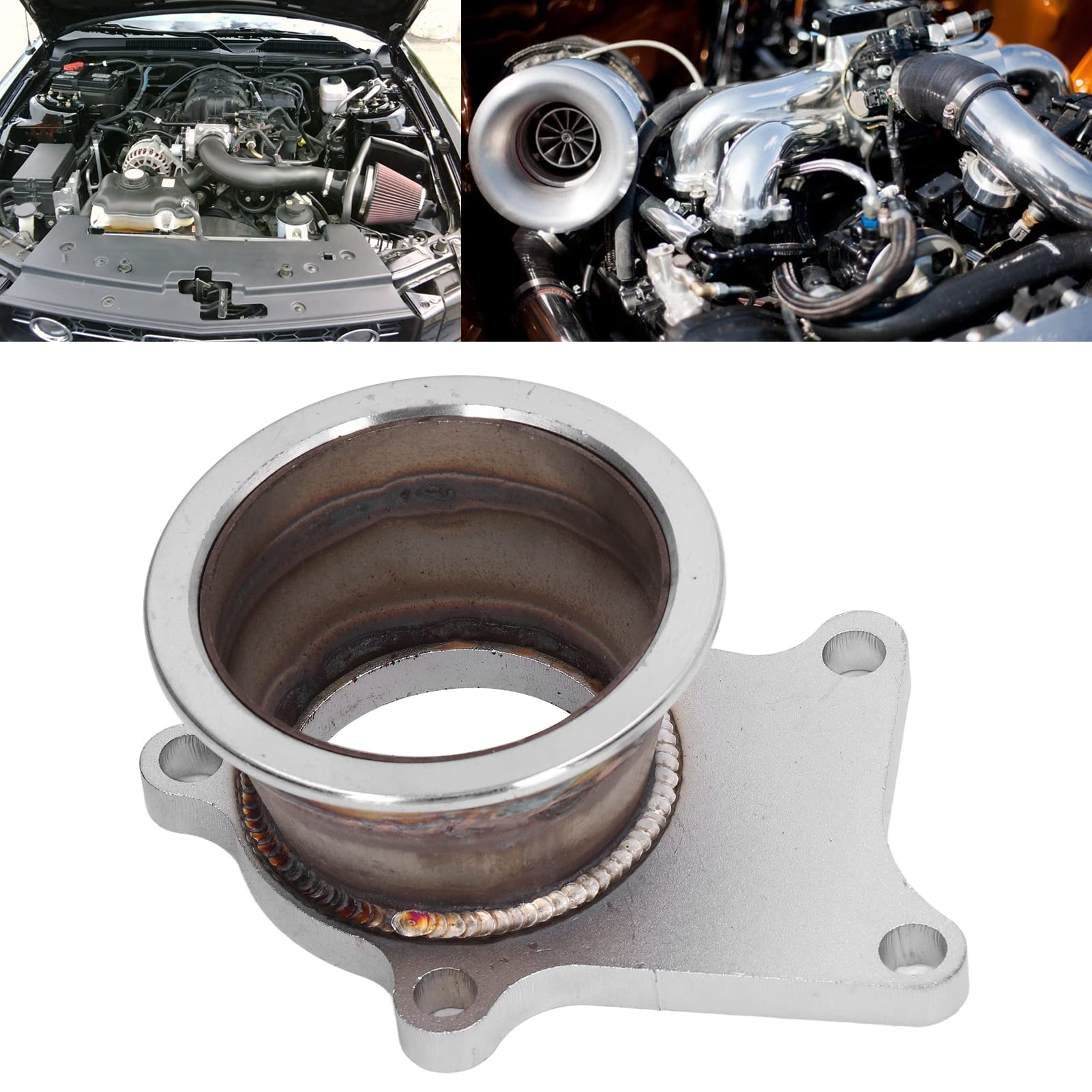 Bride Turbo 5 Boulons En Acier Inox - Adaptateur 3 Pouces Pour T3/T4, Connexion Robuste - 5