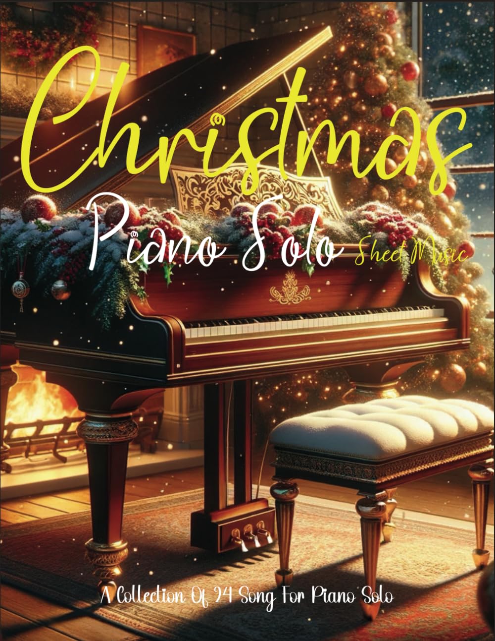 Christmas Piano Solo Sheet Music: A Collection Of 24 Song For Piano Solo