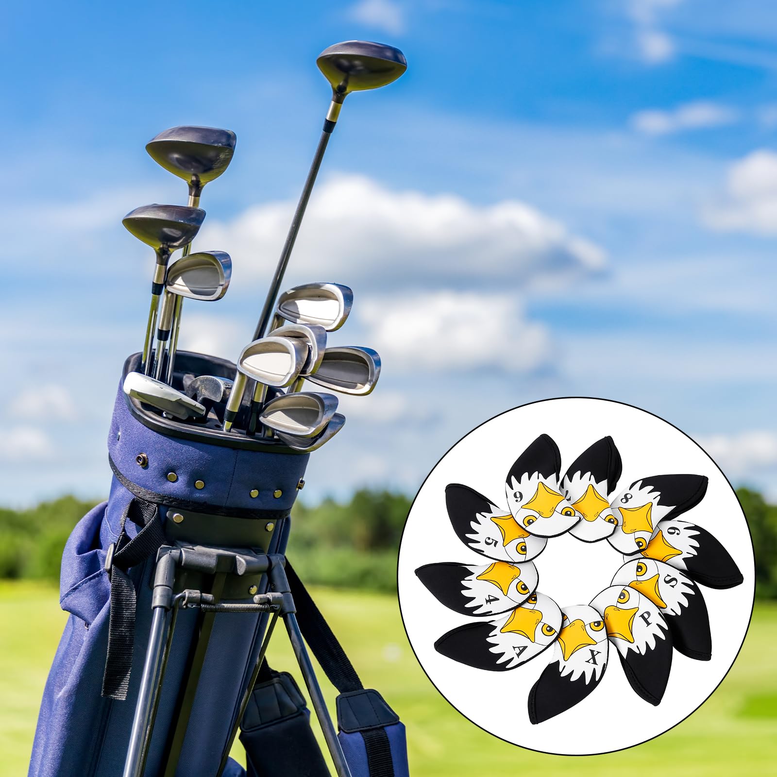 XIAOQENAN Golfs Head Protective for Driver Golfs Head Golfs Putter Protective Guard Golfs Iron Headcover Club