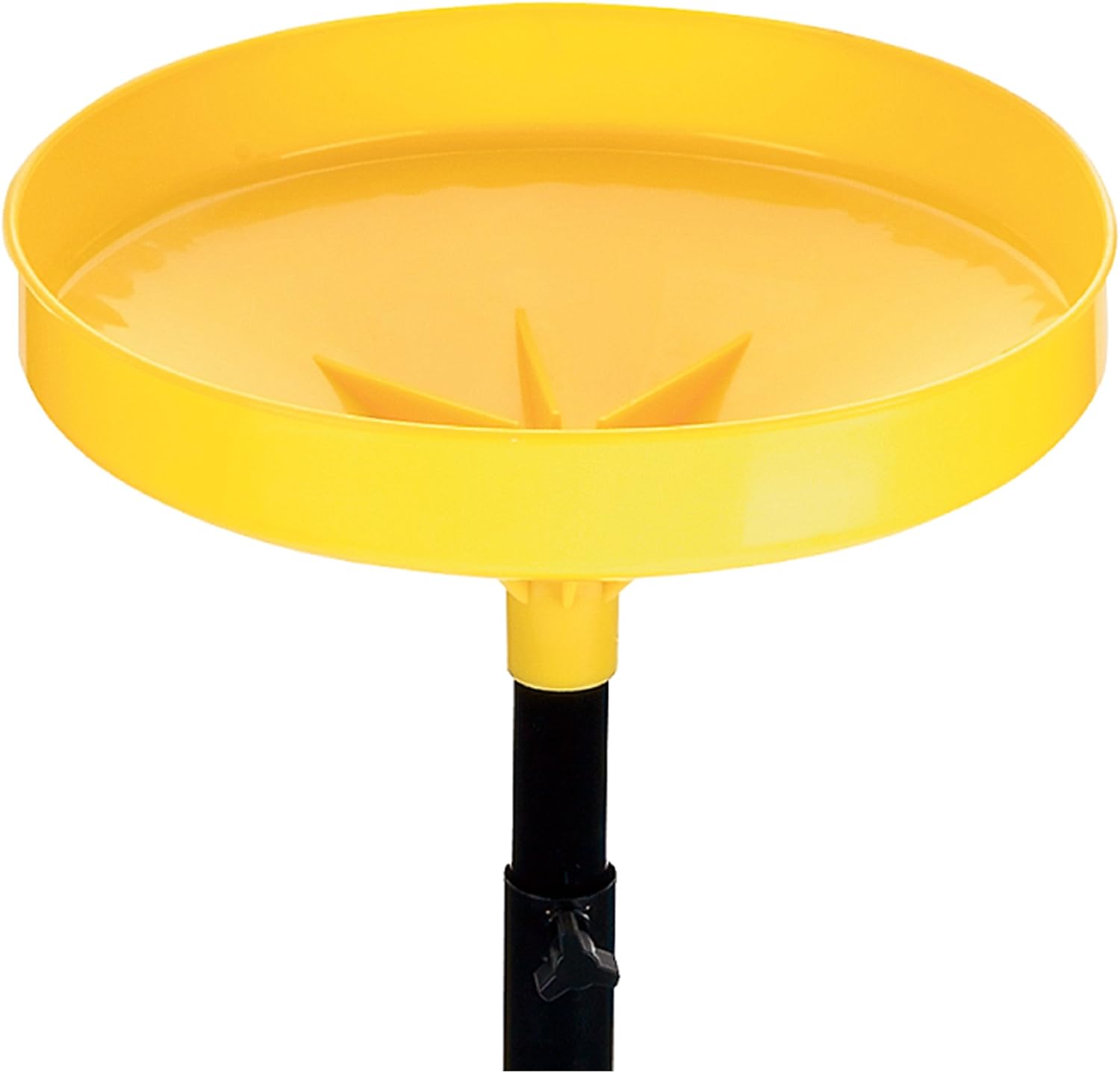 LUMAX LX-1713 Red 5 Gallon Metal Oil Lift Drain with Cross Frame Dolly, 5 Gallon Capacity, Ideal for Oil Changes