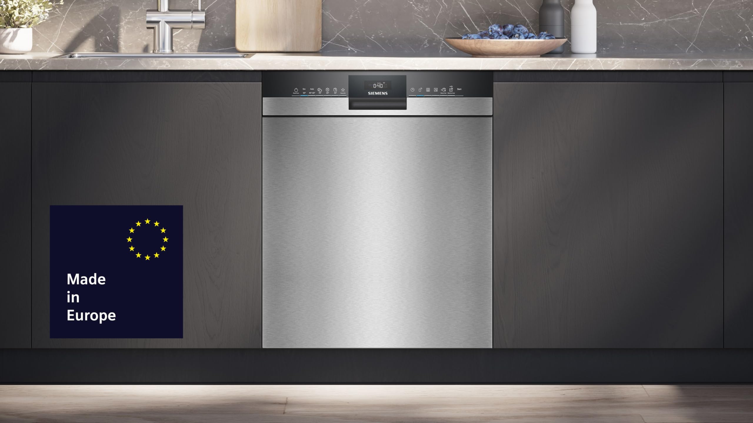 Siemens iQ300 SN43ES06VE Geschirrspüler 60 cm Besteckschublade automatische Türöffnung rackMatic intensiveZone varioSpeed aquaStop