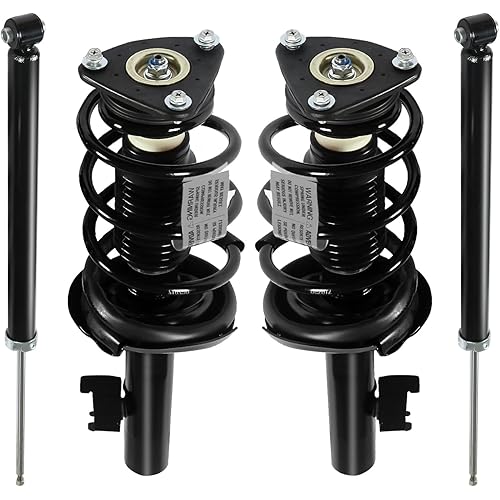 4PCS Front & Rear Strut Assemblies Fits 2004-2009 for mazda 3, 2006-2010 for mazda 5 Shock Absorbers Replacement 172263 172264 343412