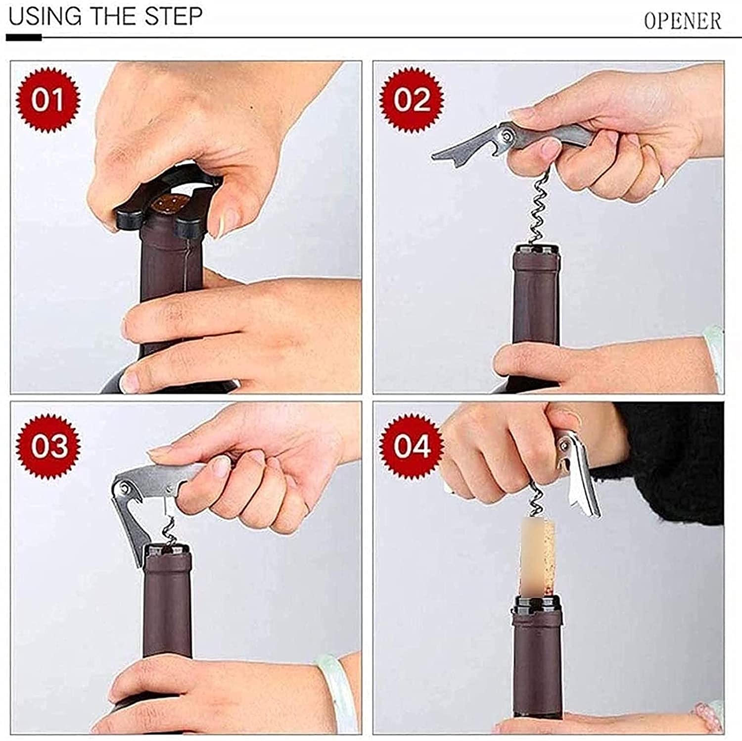 Abridor de vinos, Herramienta de Vino y abrelatas de la Botella, Acero Inoxidable