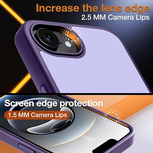 Miniatura 67 de Yriklso Strong Magnetic Case for iPhone 11 [Compatibilty with MagSafe] Protective Shockproof Cover Phone Case for iPhone 11 6.1" Frosted Purple