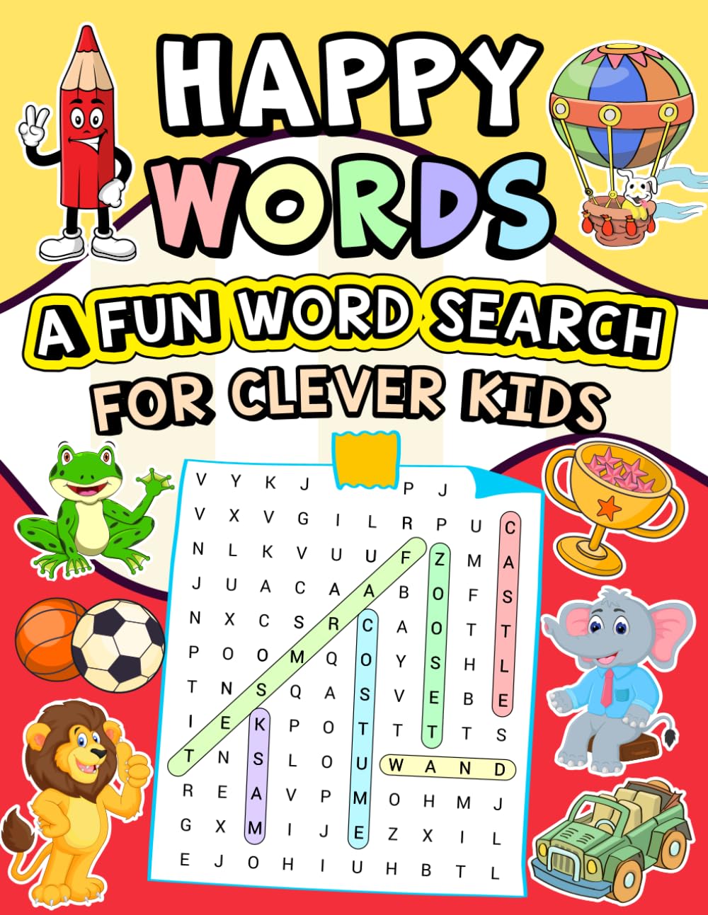 Fun & Challenging Word Search Activity Book for Kids: 100 Puzzles to Boost Vocabulary, Spelling & Learning!