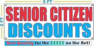 Senior Citizen Discounts 2x5 Banner Sign