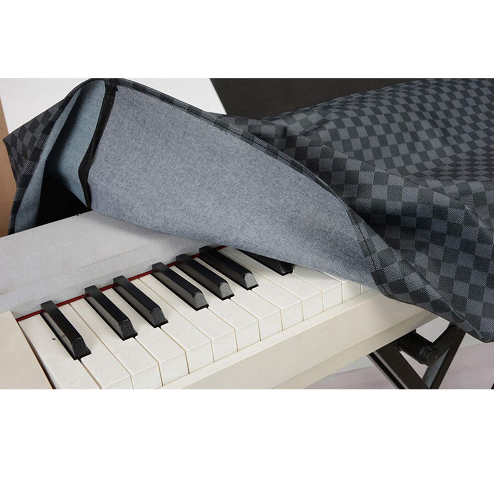 Copertura Per Pianoforte Digitale 88 Tasti - Anti Polvere In Pelle PU, Nero, Con Leggio - Foto 14