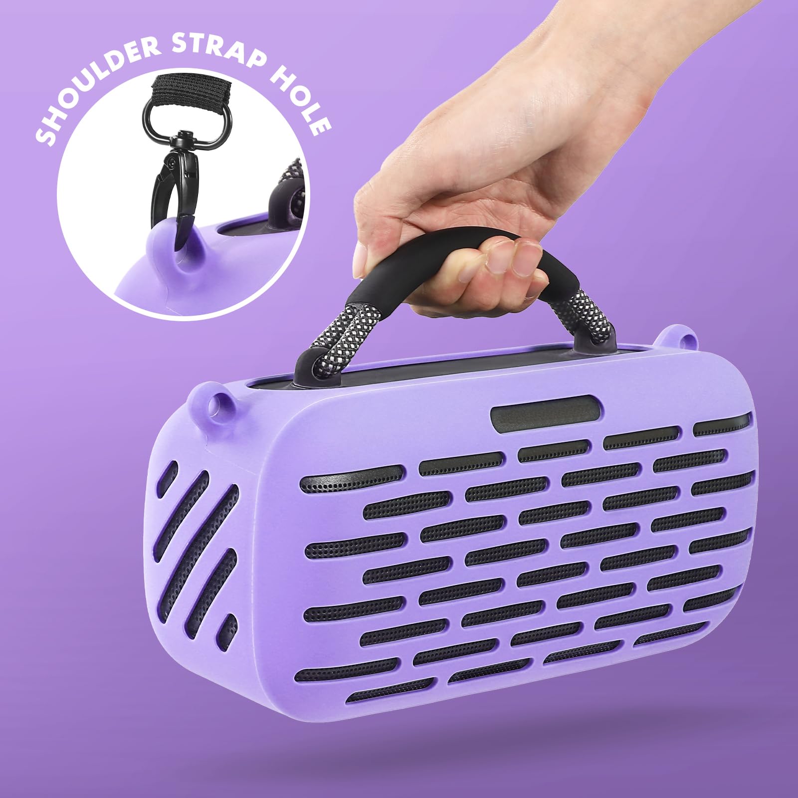 Funda protectora de silicona para altavoces, a prueba de golpes y antideslizante, ligera, ajuste preciso