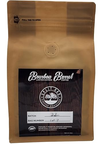 Miniatura 2 de Granos de café tostados en barril de bourbon orgánico de 10 onzas, edición limitada, granos enteros envejecidos a la perfección, origen único,