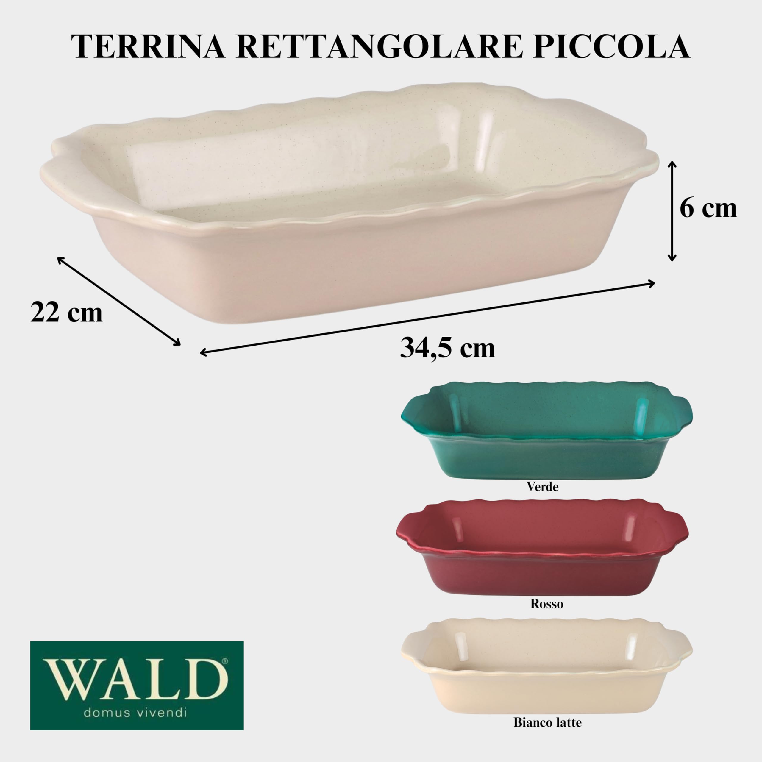 Wald Terrine aus Keramik, hochwertiger Ton, Kuchenform, zum Backen im Ofen und in der Mikrowelle, ideal zum Servieren am Tisch – verschiedene Formen und Farben