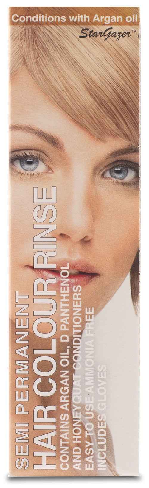 Tinte de cabello semipermanente de tono natural, rubio. Contiene patenol D (Pro Vitamina B5), extracto de argán y Honeyquat para acondicionar el cabello.