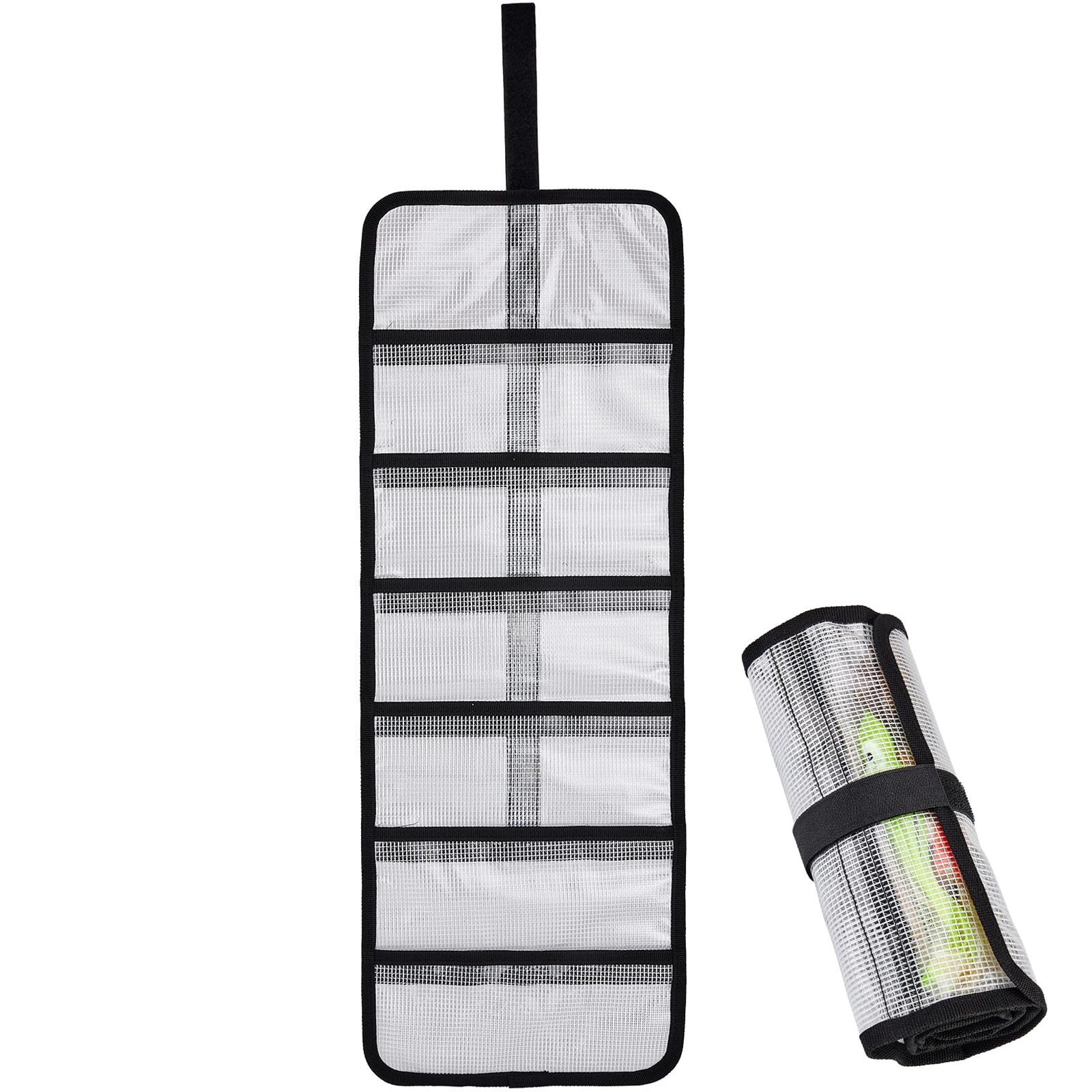 MOPHOEXII Roll Up Fishing Lure Wraps Set-35" X 12" Durable Lure Bag 6 Pocket PVC Protective Cover Saltwater Hook Covers Fabric Lure Protector Trolling Lure Tackle Box Large 1 PC โ image 1