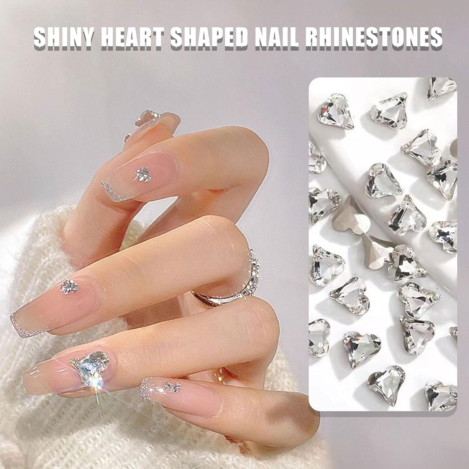 Heart Nail Rhinestones - Image 4