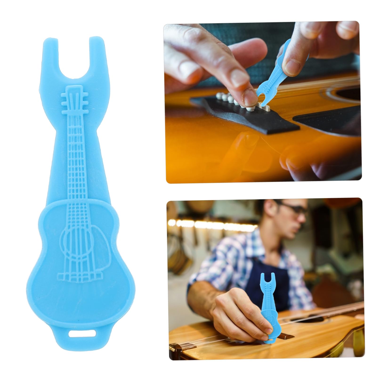 Abaodam Guitar String Lifters String Changing Supplies 10pcs Portable Guitar Tools Guitar Supplies Folk Guitar Bass Ukulele Sky-blue
