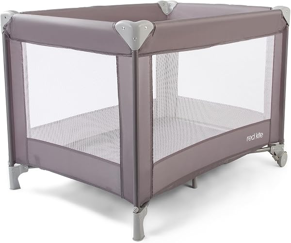 Red Kite Sleeptight Travel Cot - Grey - 2
