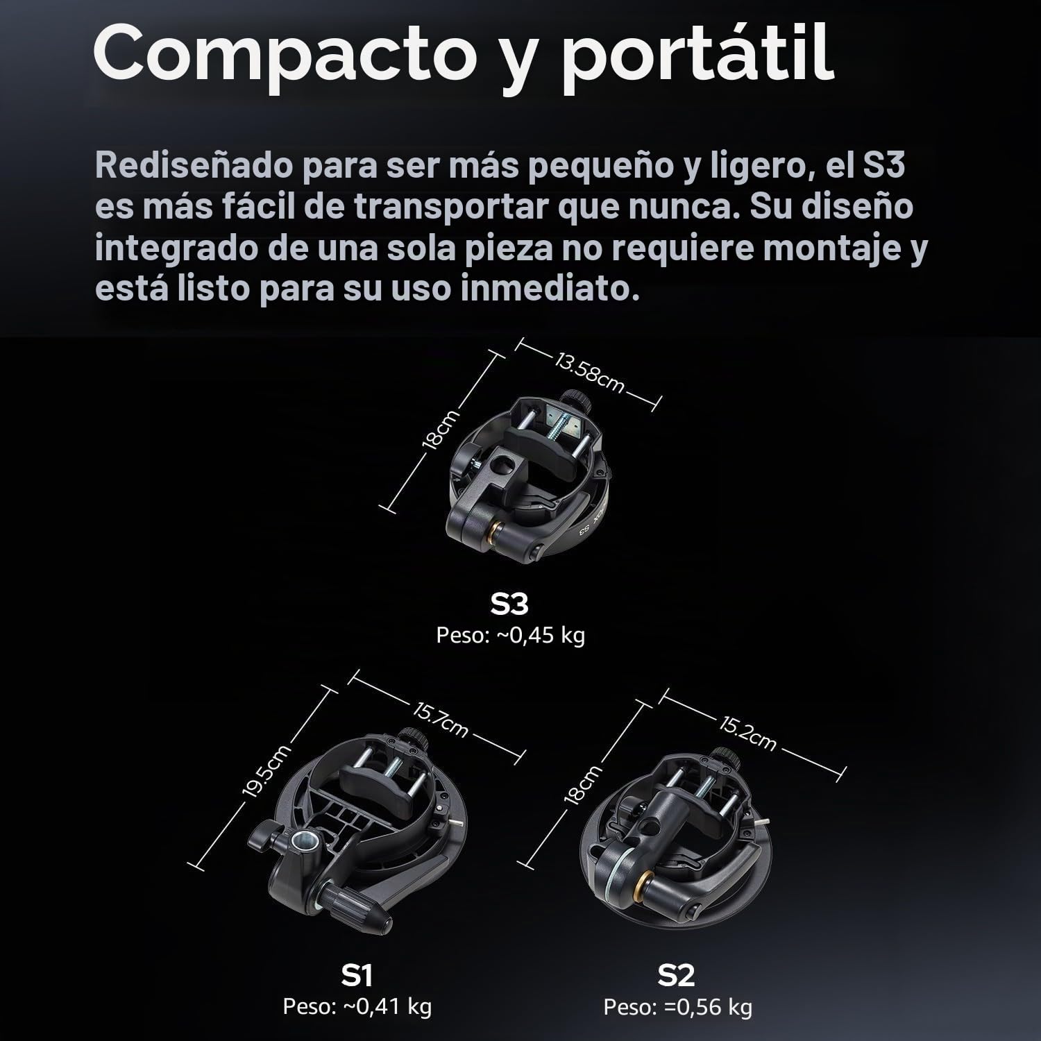 Godox S3 Soporte Speedlite, Soporte Bowens Actualizado con Zapata Fría para Godox AD200Pro AD300Pro AD400Pro AD100Pro V1 V860III TT685III TT600 TT350(Versión Actualizada de S2)