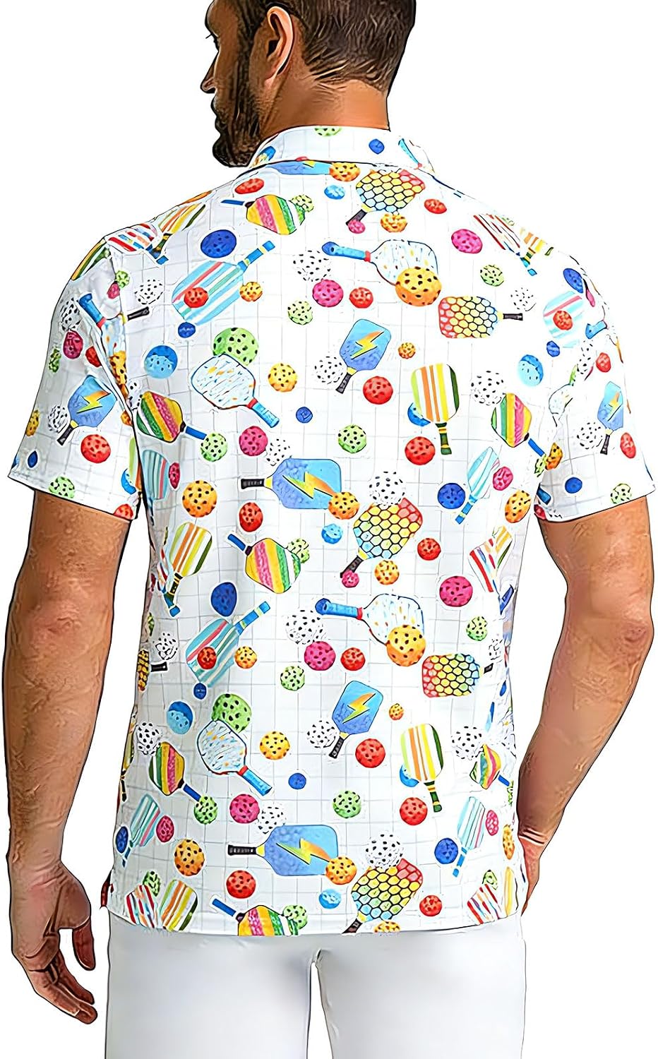 Golf Shirts Polo Shirt for Men Short Sleeve Golf Polo Shirts Performance Funny Print Mens Shirt image 2
