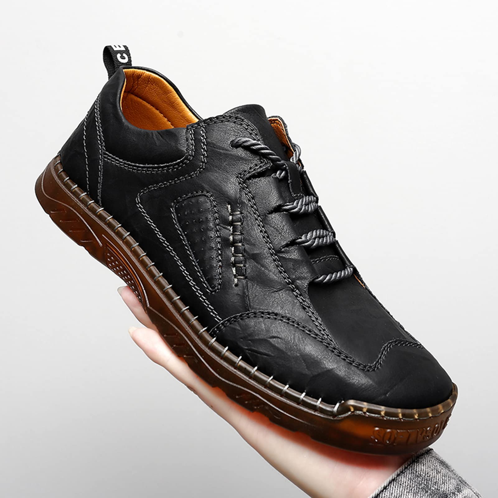 Hombres Casual Slip On Mocasines Zapatos de conducción Vestido de Cuero Mocasines Zapatillas Moda Walking Flats