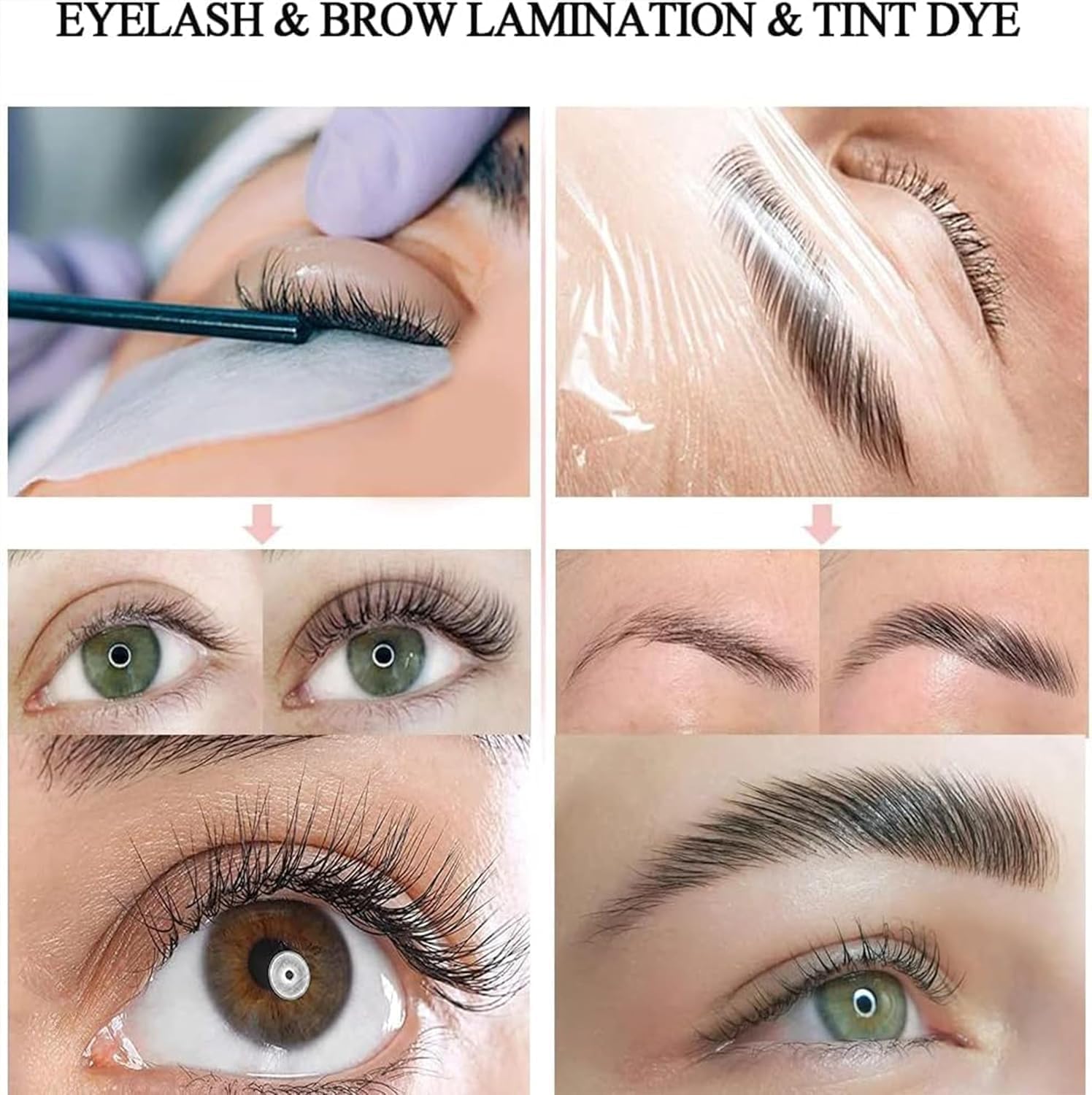 Rehaussement de Cils, Aikvigss Rehaussement Cils avec Teinture kit 4 en 1 Teinture et Lifting Professionnel et Sourcils,Lifting Rapide et Cils Volumineux,Sûr et Efficace