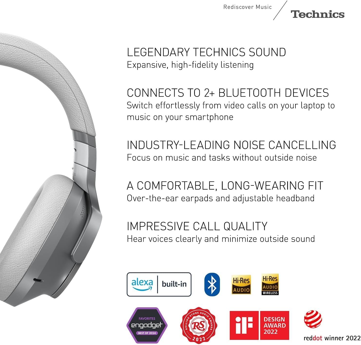 Technics EAH-A800-S Noise Cancelling Over-Ear Headphones Review - Dettaglio