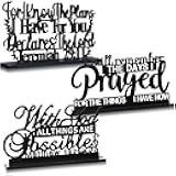 Jetec I Still Remember The Days I Prayed Sign Inspirational Table Blessed Signs Motivational Decor Farmhouse Table Home Centerpieces Faith Wooden Shelf for Living Room Office(Inspirational Style)