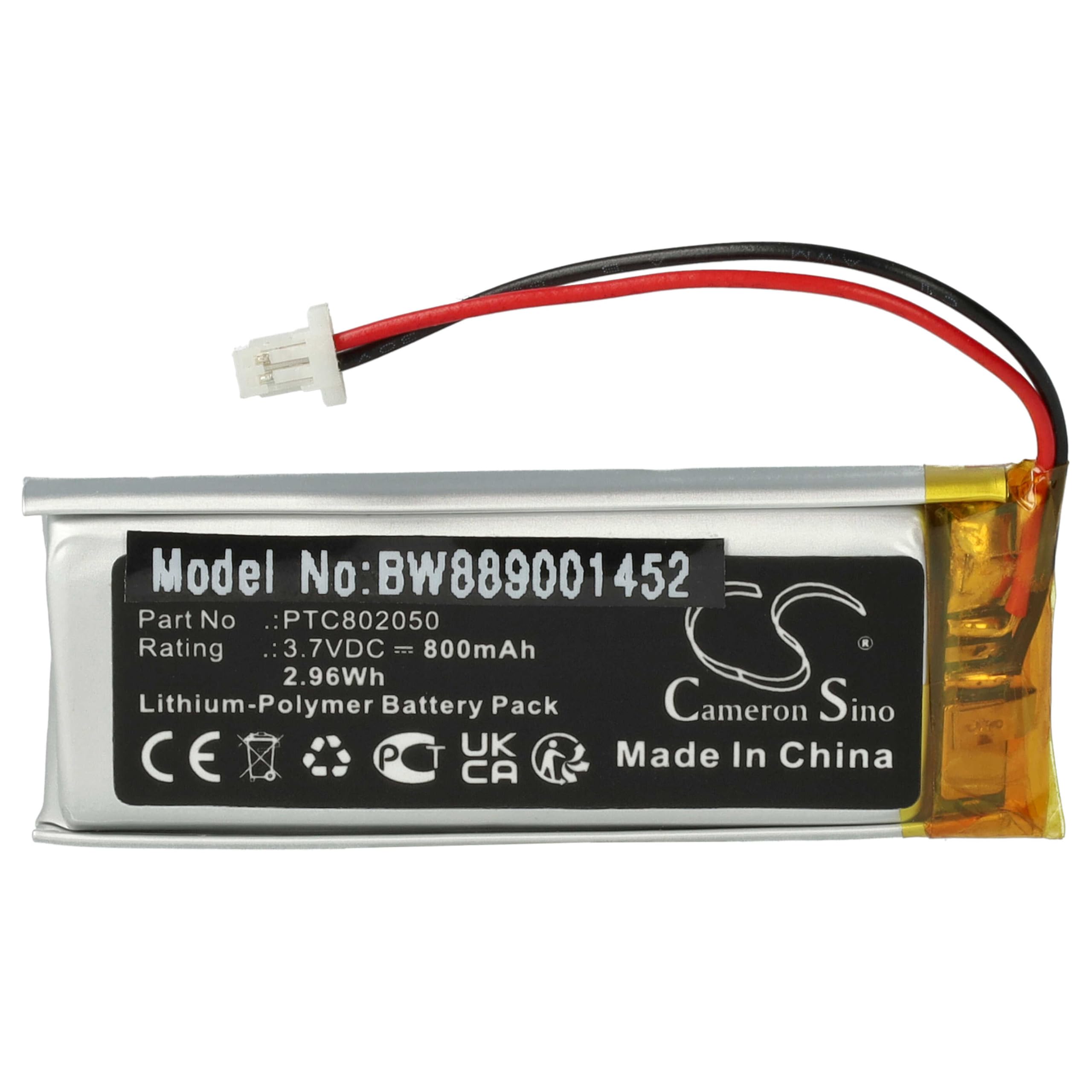 vhbw batteria compatibile con Sena SRL-01 (SP51), SRL2 auricolari cuffie wireless (800mAh, 3,7V, Li-Poly)
