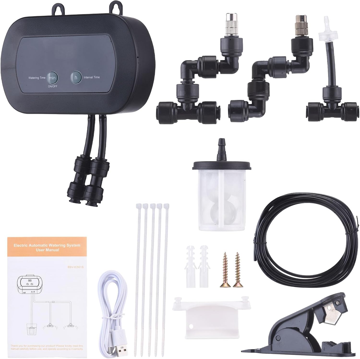Reptile Humidifiers Smart Misting System, Automatic Reptile Humidifier 360 Degree Rotating Nozzle for Chameleons Snakes Frogs Turtles, Smart Spray Control