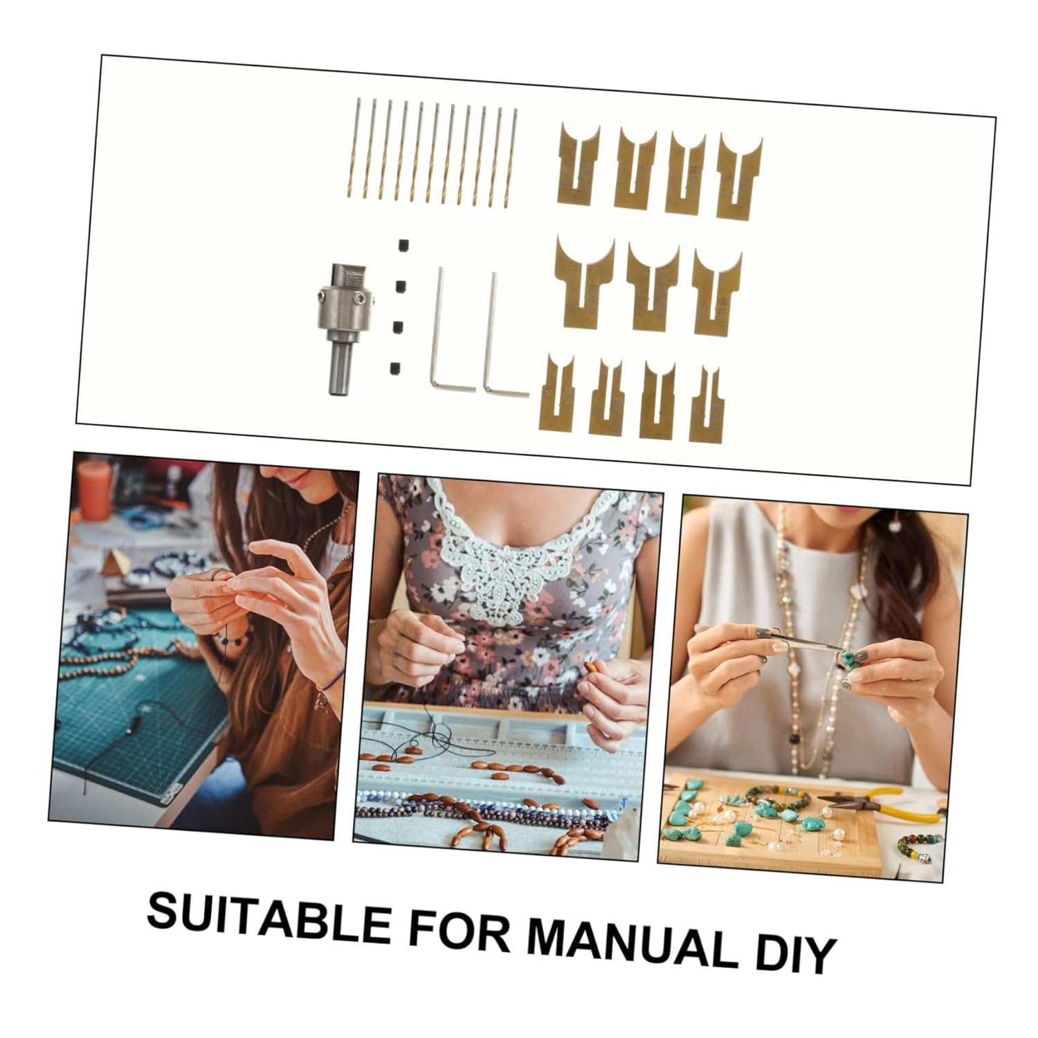 24pcs Wooden Ring Drill Bit Set Buddha Blade Kit for Jewelry Crafting and Woodworking Projects