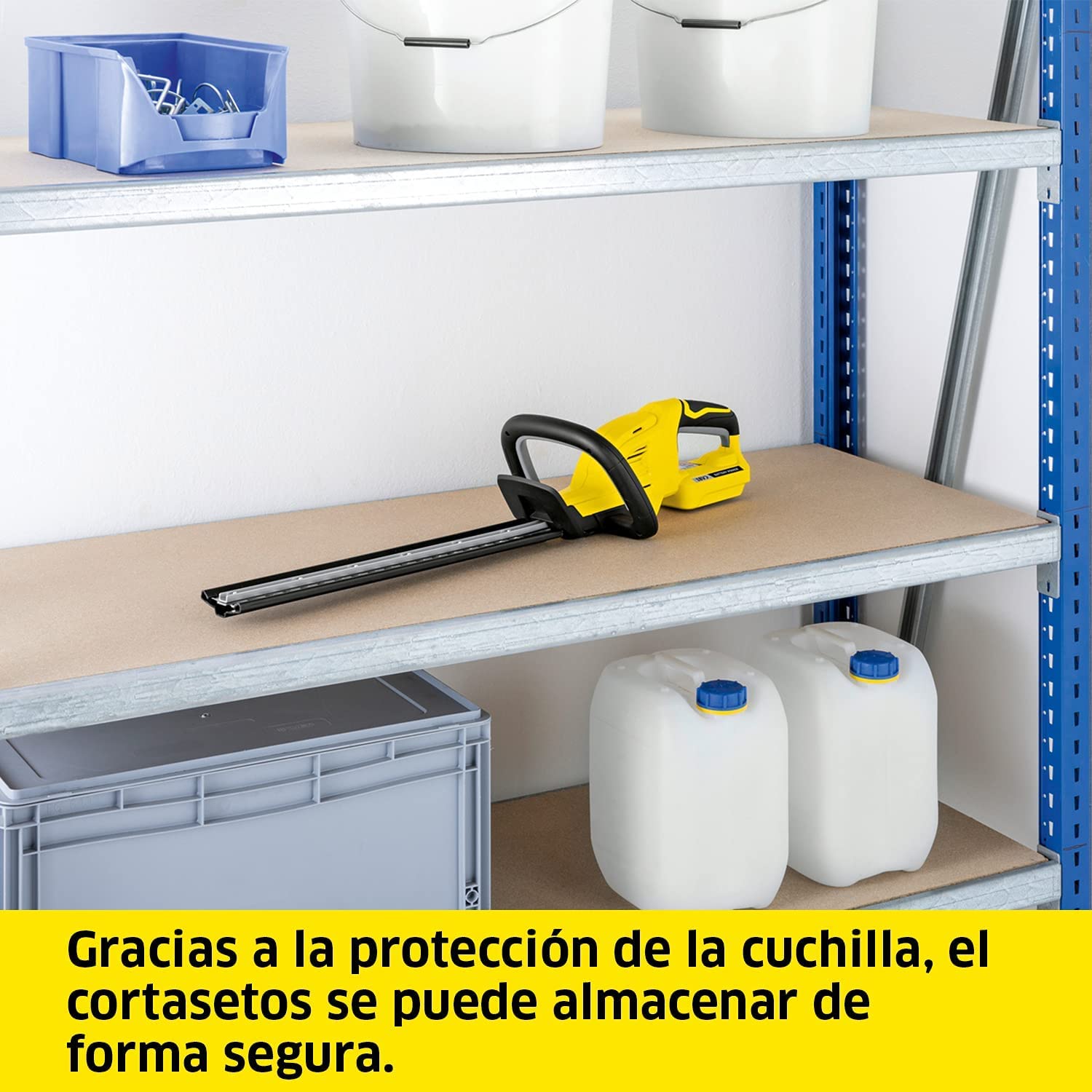 KÄRCHER 18 V Cortasetos HGE 18-45, Largo de Corte: 45 cm, ‎Cuchilla de Corte de Diamante, Peso: 2,68 kg, sin Cable, Potencia: máx. 250-500 m, Compatible con batería 18 V, batería no incluida