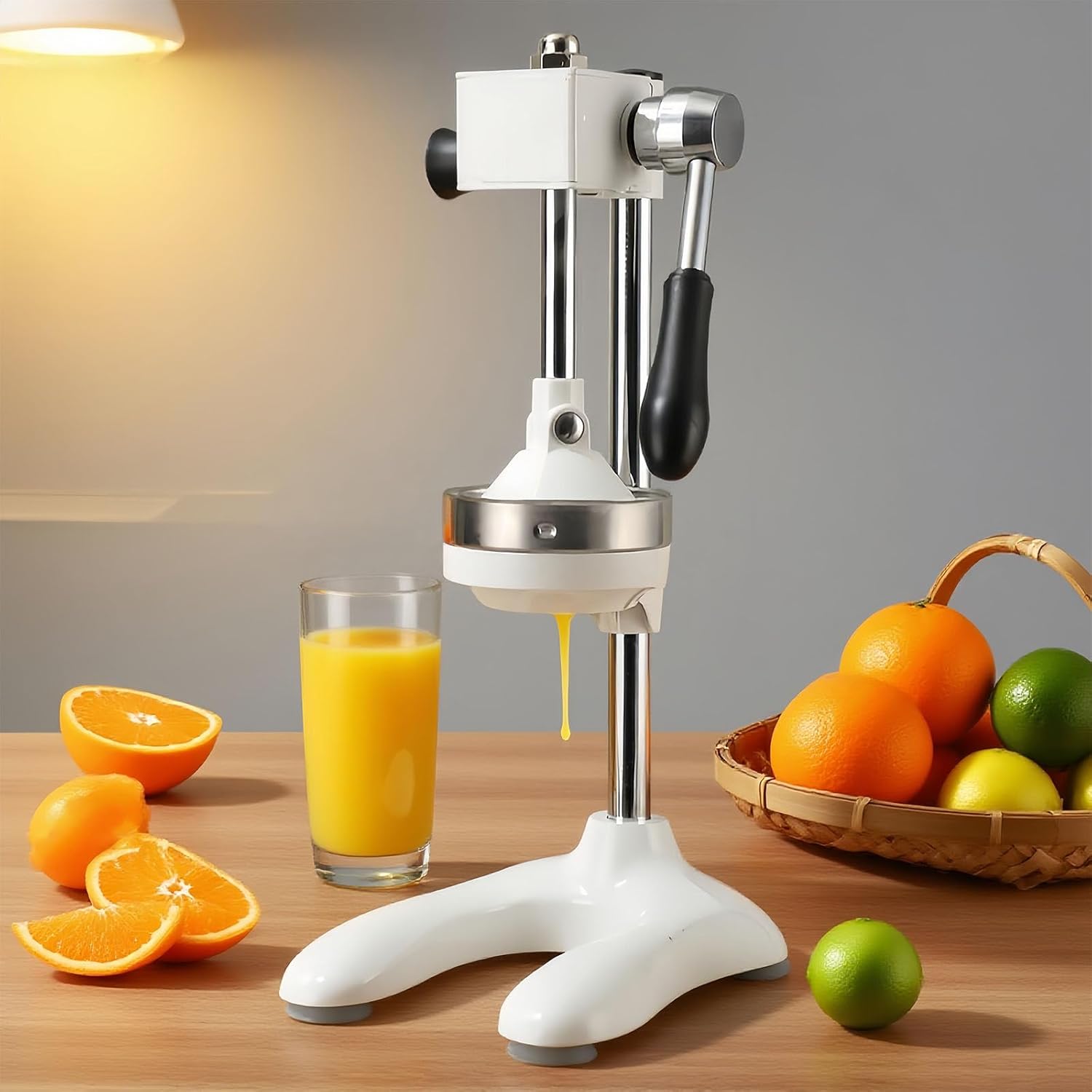 Cast Iron Citrus Juicer, Hand Press Juicer Machine, Food Processors Stainless Steel Manual Lemon Press Fruit Juicer With Handle, Can Be Used for Tangerine, Watermelon