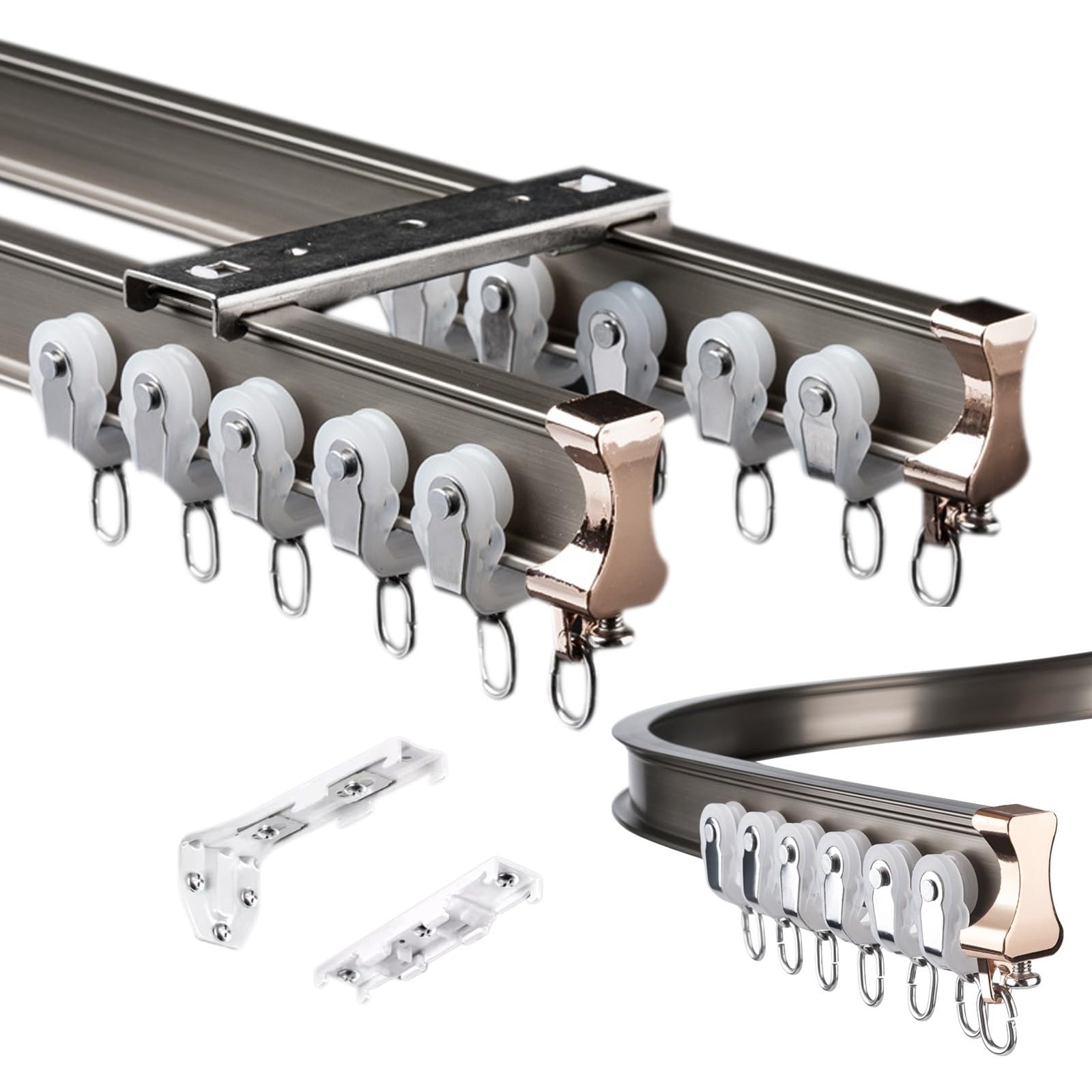 Tringle à rideau flexible 4m rail douche et séparateur pièce