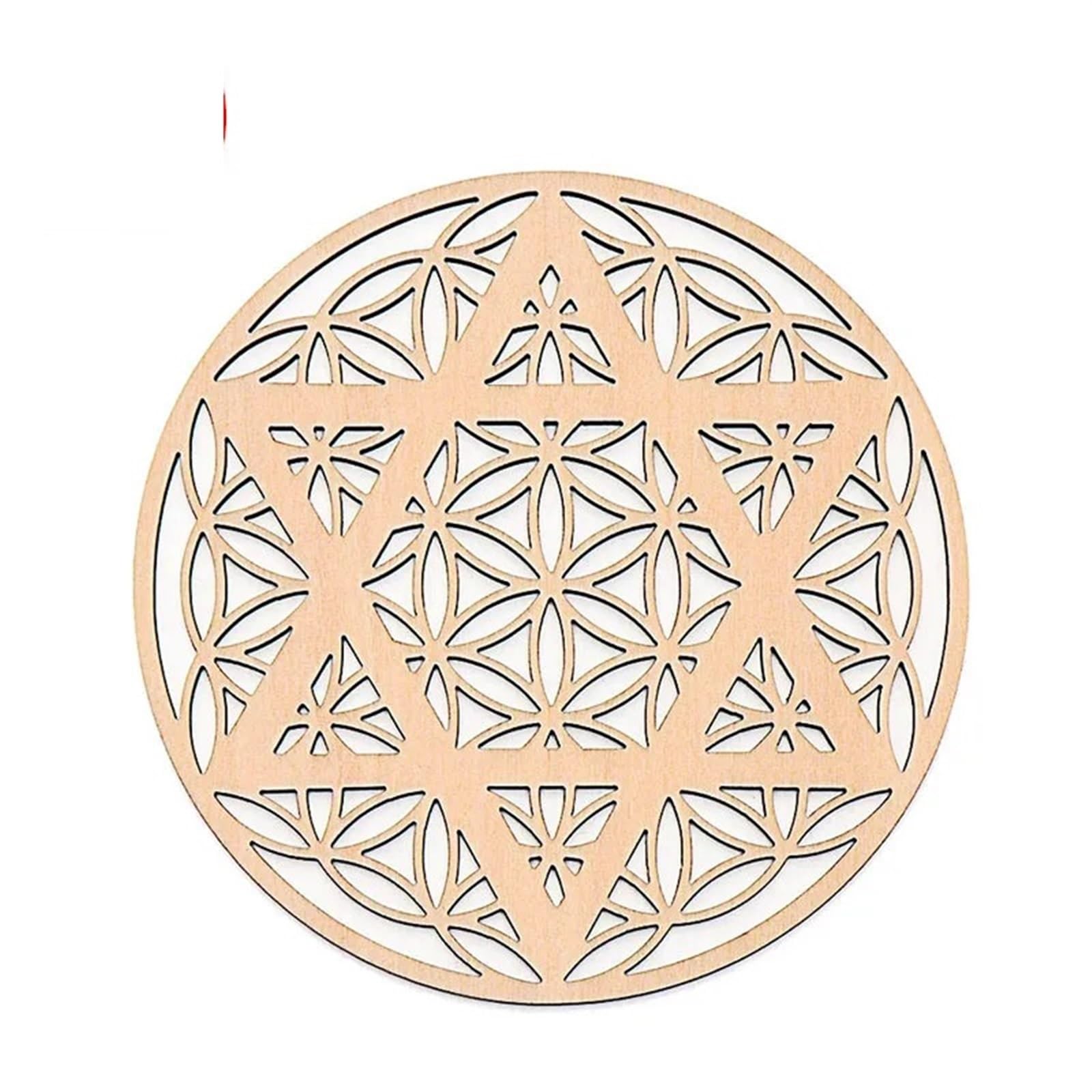 place mats for table 10PCS Round Edge Circles Carved Coaster Wood For Stone Crystal Set Table Mat Kitchen DIY for Kitchen Restaurant Dining Table(D 10PCS)