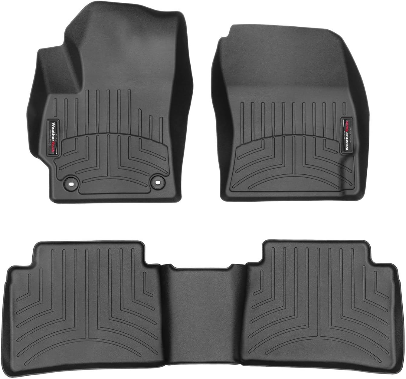 WeatherTech Custom Fit FloorLiners for Toyota Corolla - 1st & 2nd Row (441539-1-3), Black