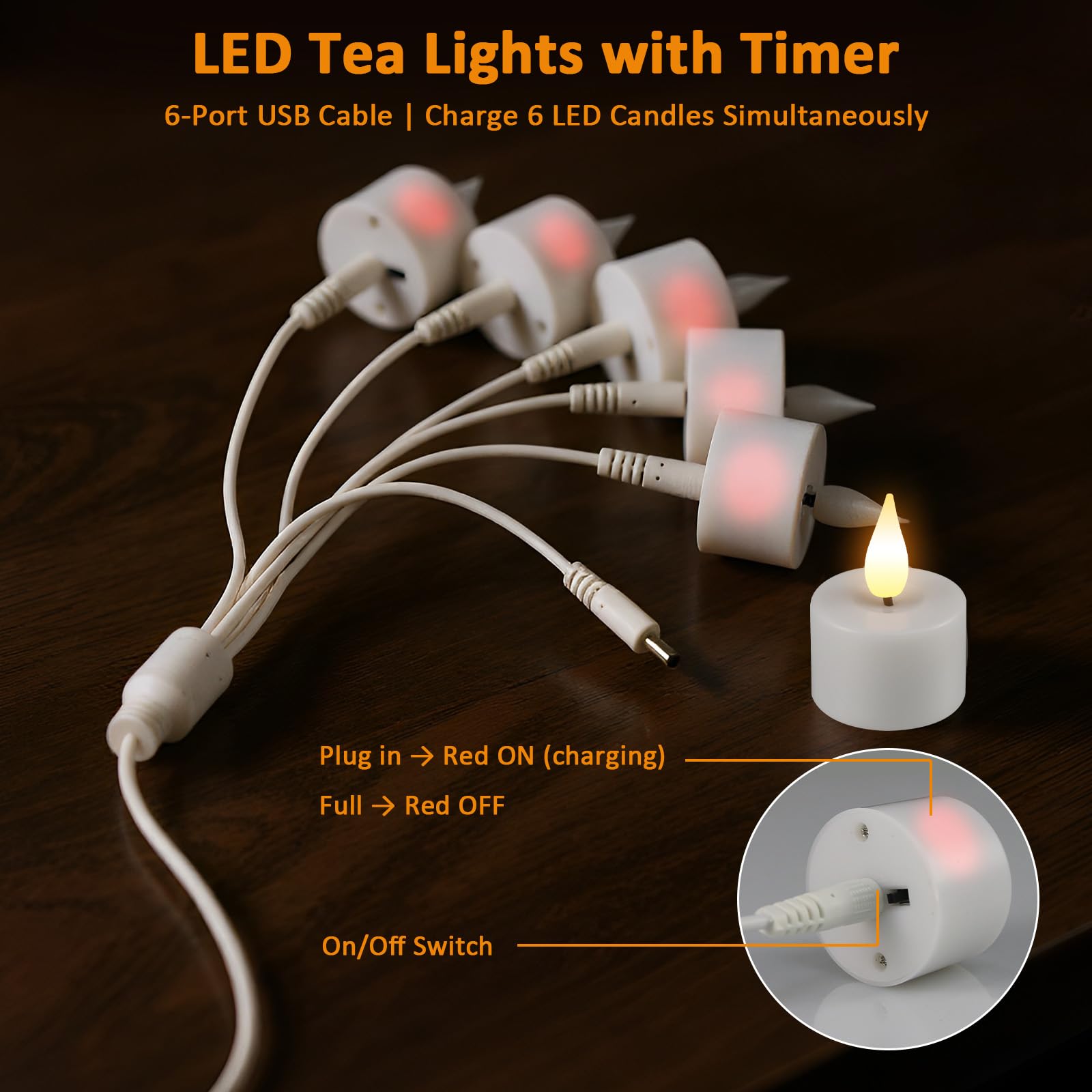 Candele LED Piccole per Tavolo del Tè, Effetto Luce Fiammeggiante per Atmosfera Accogliente, Set da 6/12 pezzi, Ideali per Decorazione del Tè e Cena Romantica