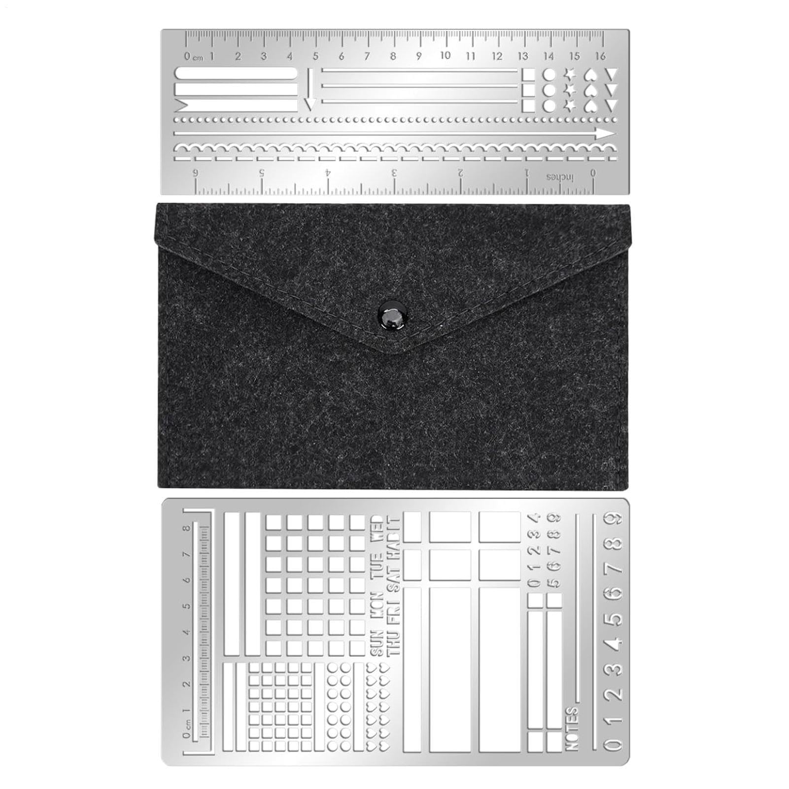 Plantillas inoxidables de cuaderno para personalizar tu diario y scrapbook con dibujos