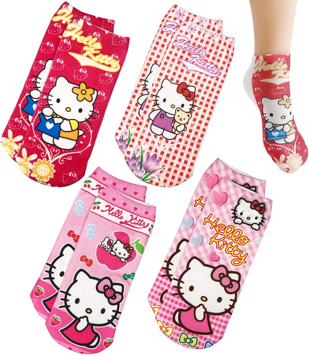 Toddler Girls Cartoon Socks, 3-7 year old Baby Kids Animation Skid Soles Socks -Pink Pig
