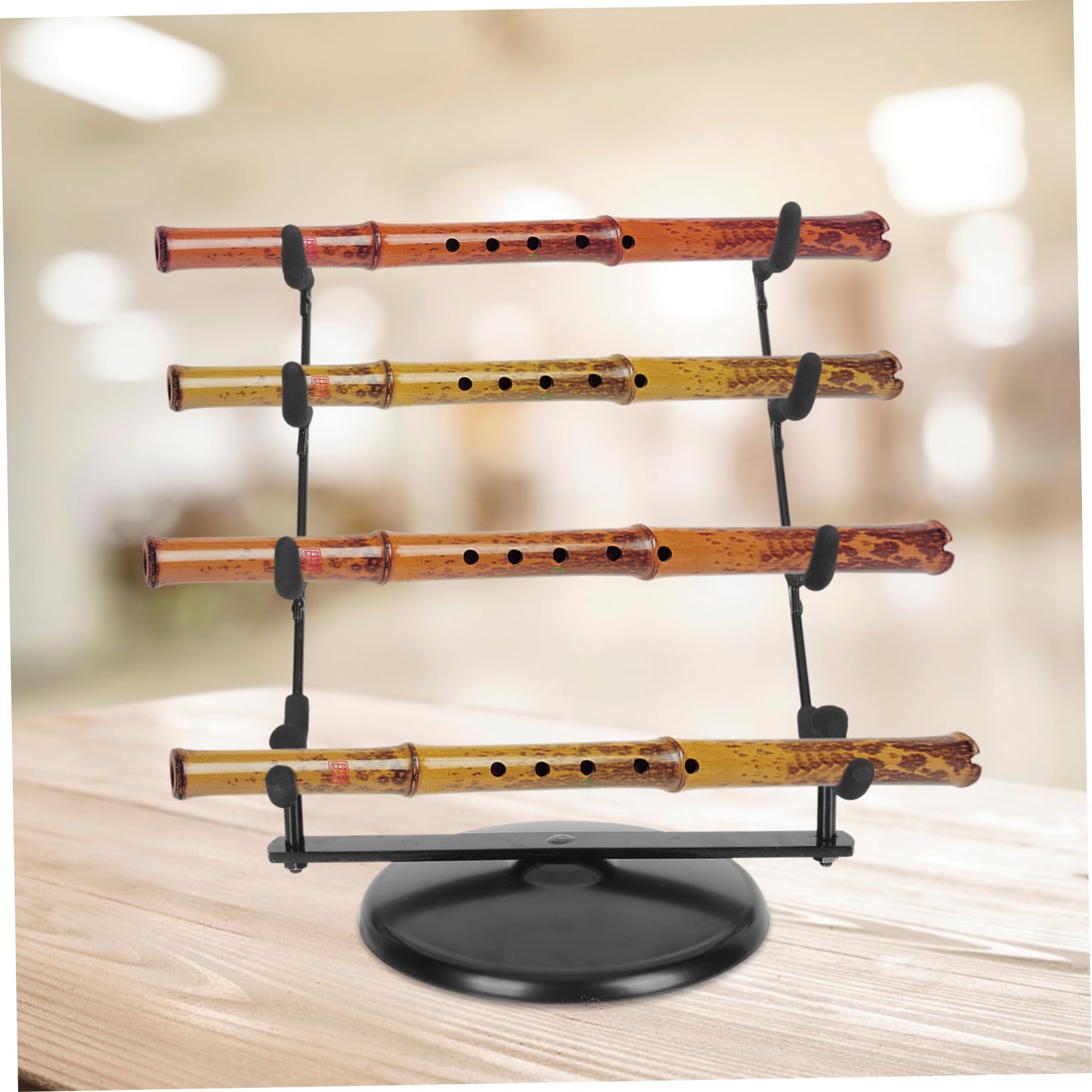 Toyvian Porta Flauto in Ferro Scaffale per Organizzare Dizi Supporto per Riporre Flauti Elegante e Durevole per Uso Domestico e Esposizione