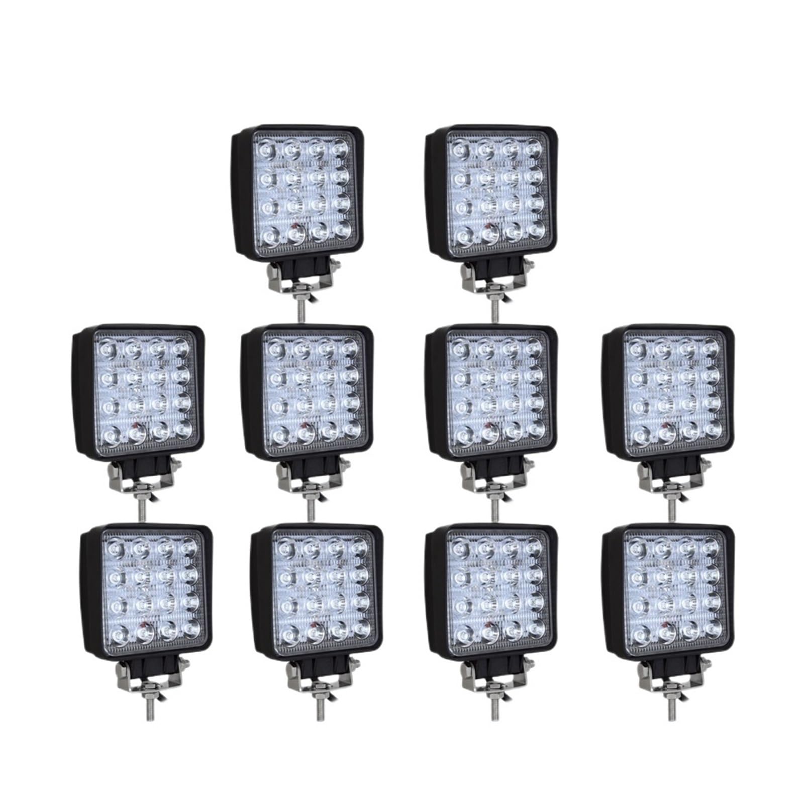 4inch 48W Led Work Light Lamp Car 4x4 ATV LED Working Lights Truck 12V Driving Fog Spotlights Tractor Offroad Lights(10PCS Flood Beam)