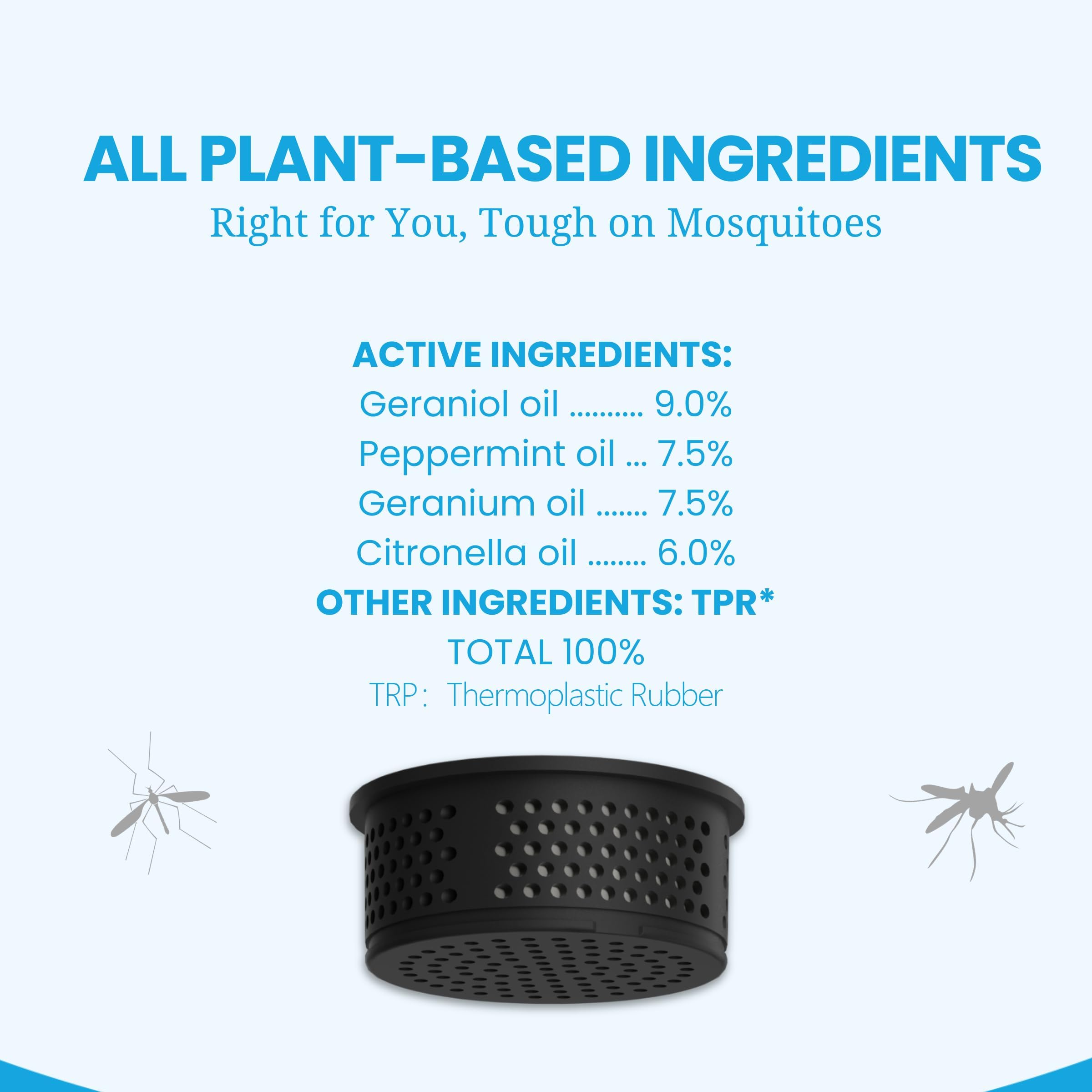 Virine Repellente per zanzare, confezione da 2, dispositivi portatili con 4 ricariche, deterrente per zanzare a diffusione alimentato a ventola, per patio, campeggio e uso esterno, ricarica USB-C