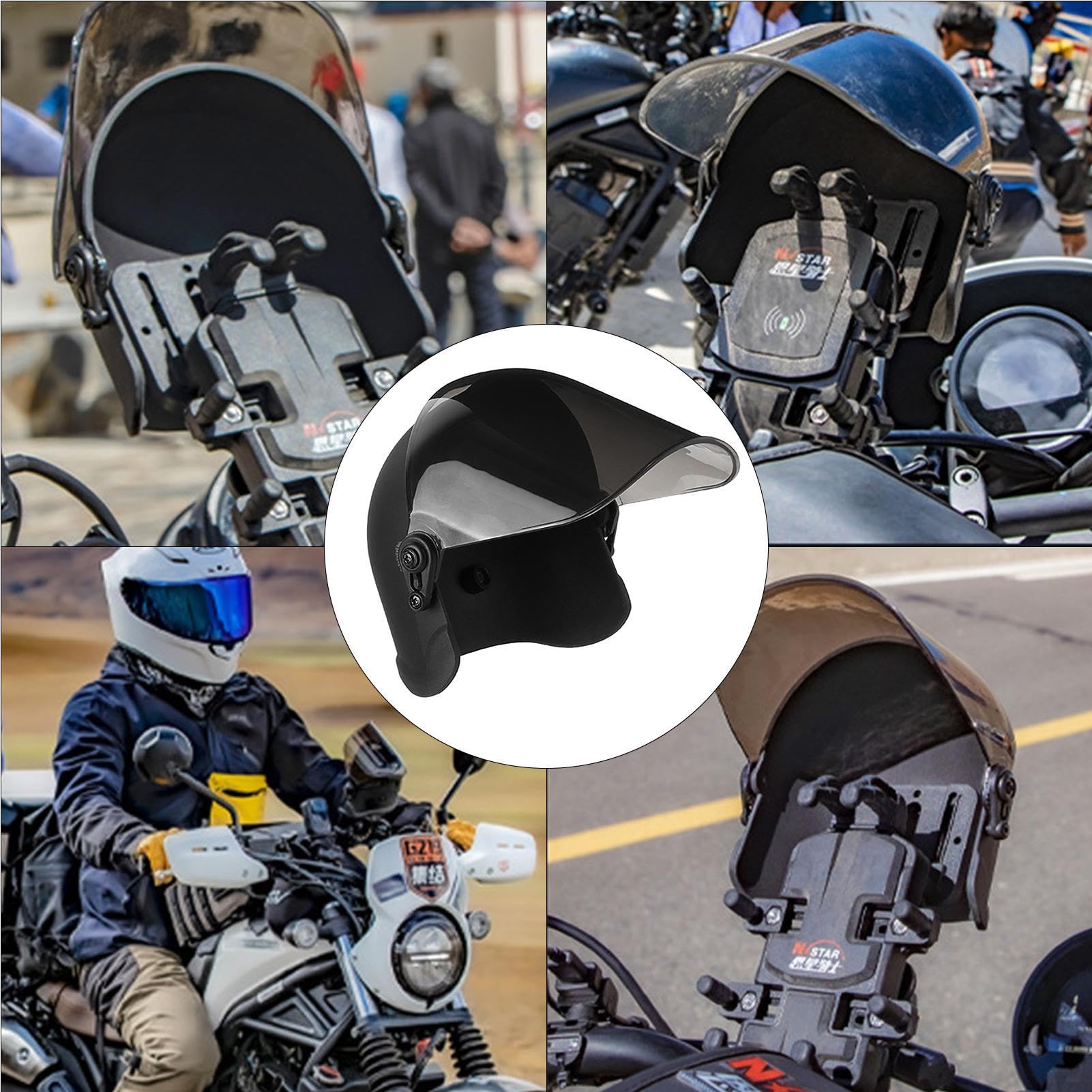 Supporto Per Telefono Da Bici Huayeex Con Parasole, Universale Per Manubrio, Adatto Per GPS E Chiamate, Design A Mini Casco - 3