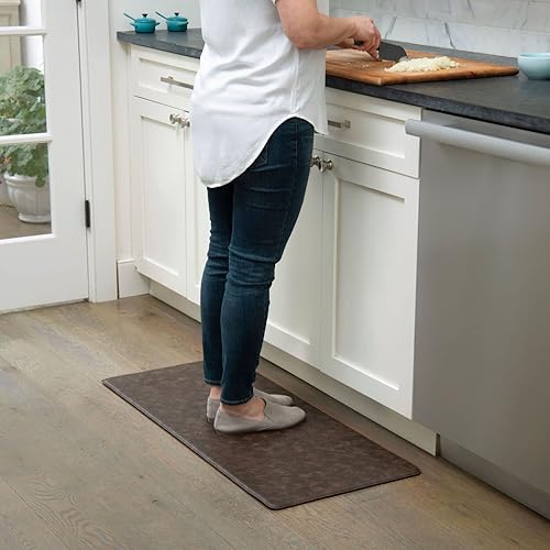 Miniatura 2 de Home Dynamix Trenton Solace - Tapete de cocina tradicional con textura de diamante, color expreso, 17 x 32 pulgadas Beige