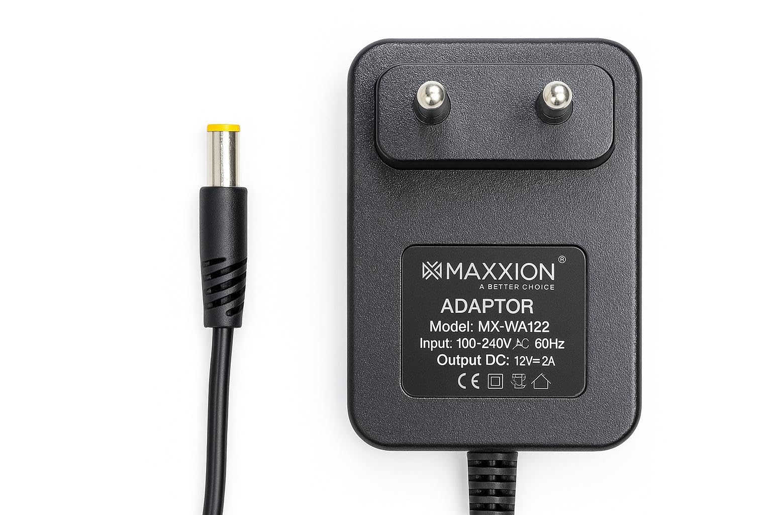 MAXXION 12V 2A DC Power Supply Adapter for LED Strip, CCTV Camera, Setup Box, Broadband, Routers, NVR, (Max 24W) (1.5 mtr Cable) (12V 2Amp), Black-image-10