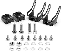 Vista 10 de Nilight 2 soportes de montaje lateral universales ajustables para barra de luz LED, color negro