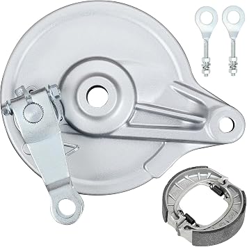 EOPOAYI Rear Drum Brake Shoe Assembly Compatible with Coleman CT200U BT200X CT200U-EX CT200U-A CT200U Trail Axis M200 196cc 6.5HP Powersports Mini Bike Parts with Chain Tensioner Adjuster